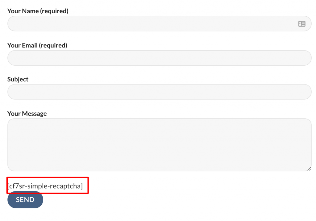 contact form 7 captcha shortcode not working
