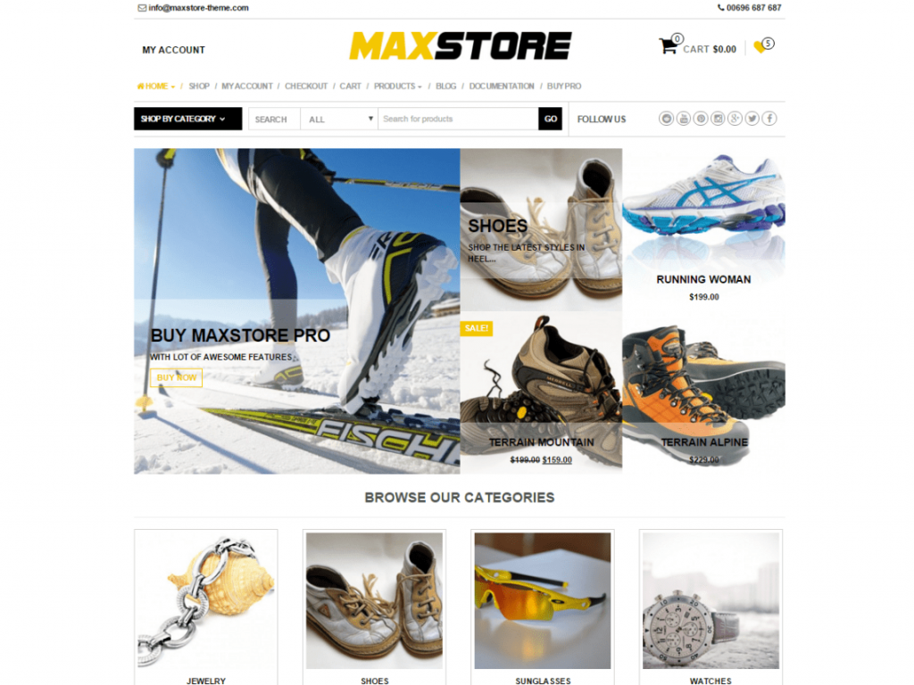 MaxStore Free WooCommerce Themes For WordPress