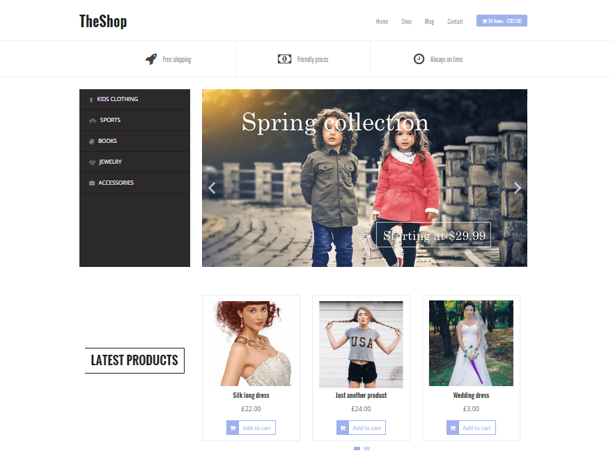 TheShop Free WooCommerce Themes For WordPress