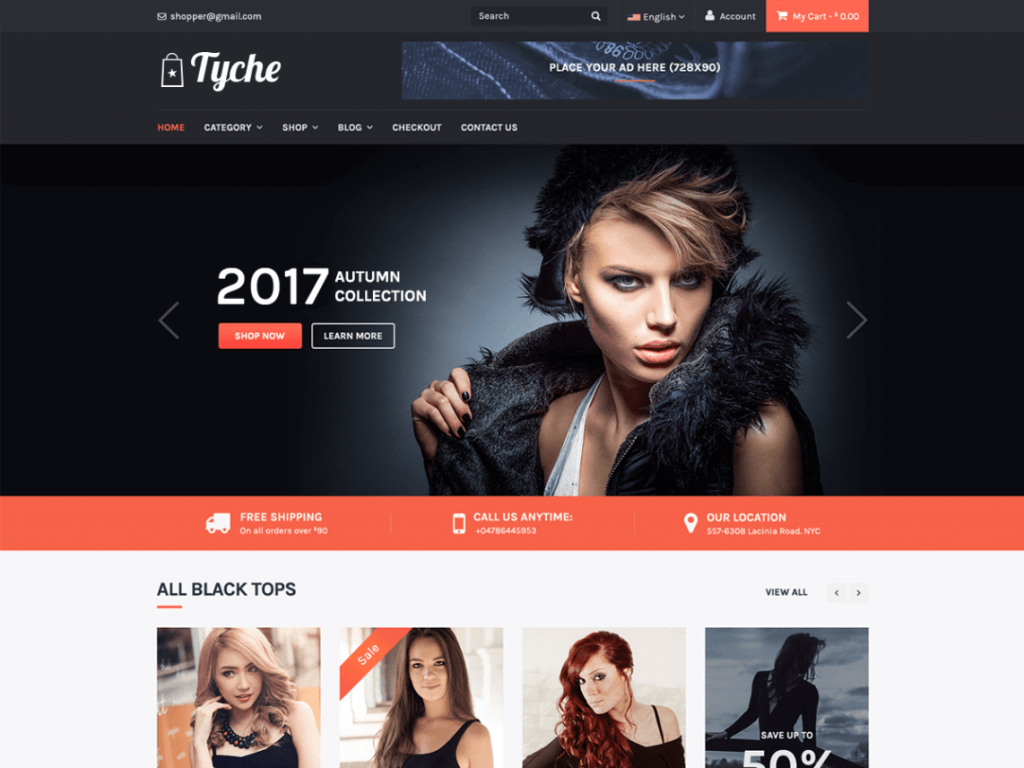 Tyche Free WooCommerce Themes For WordPress