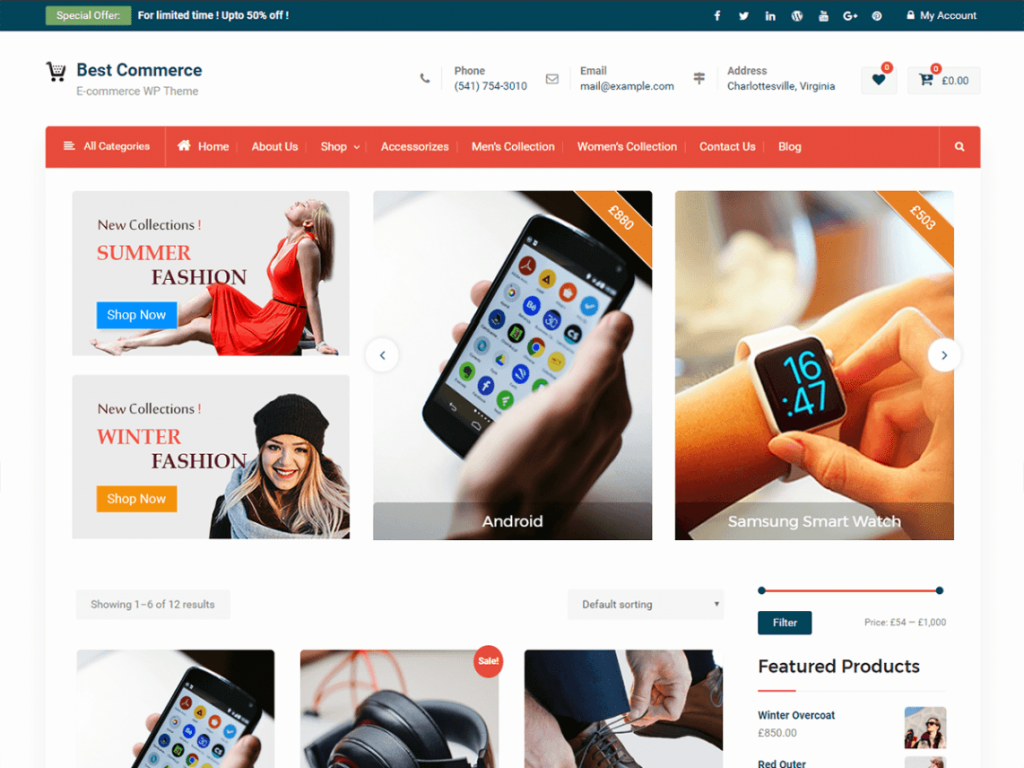 Best Commerce Free WooCommerce Themes For WordPress