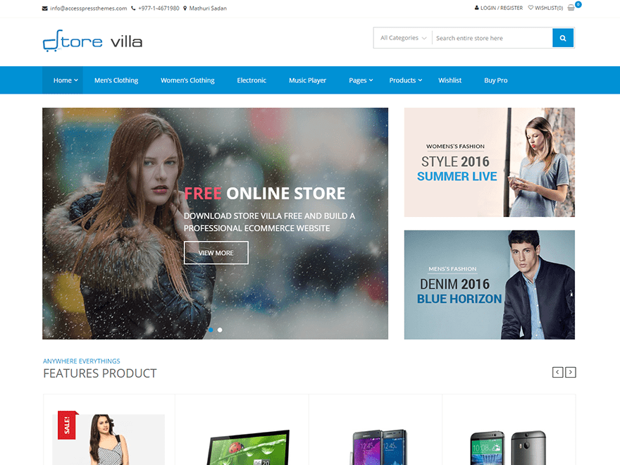 Store Villa Free WooCommerce Themes For WordPress