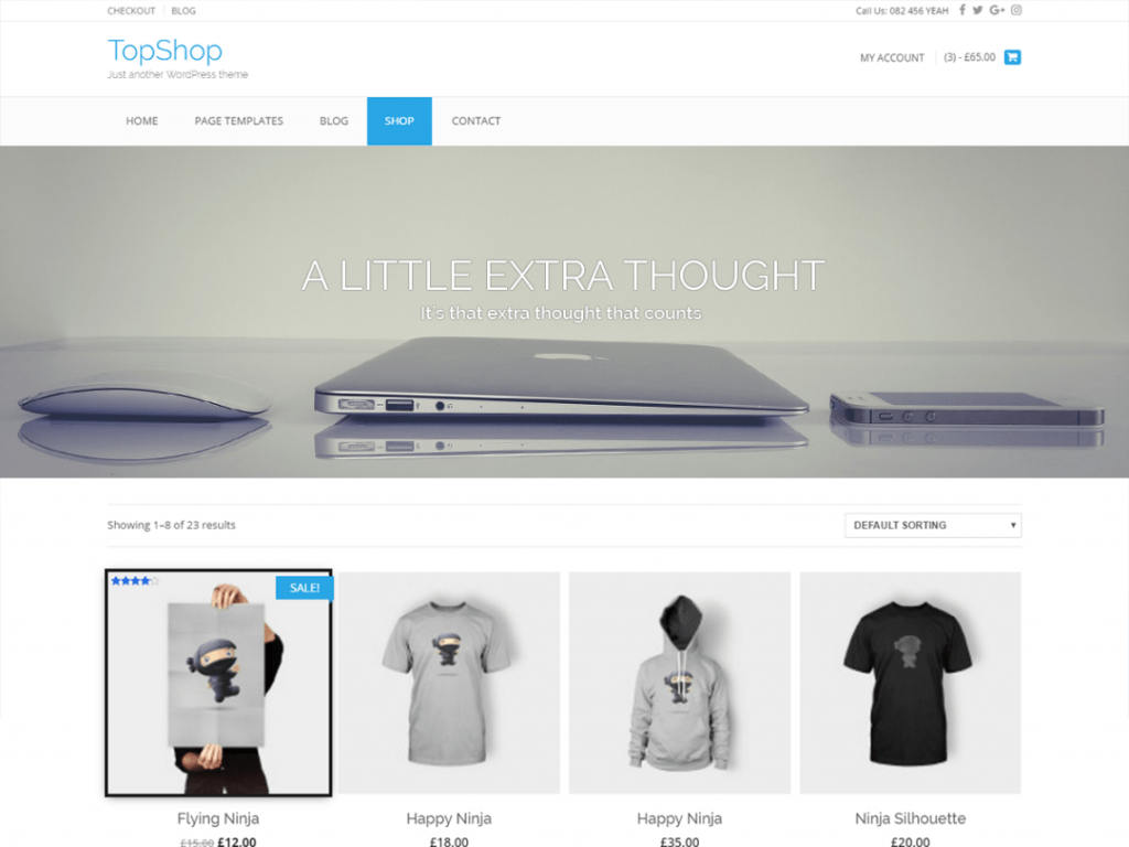 TopShop Free WooCommerce Themes For WordPress