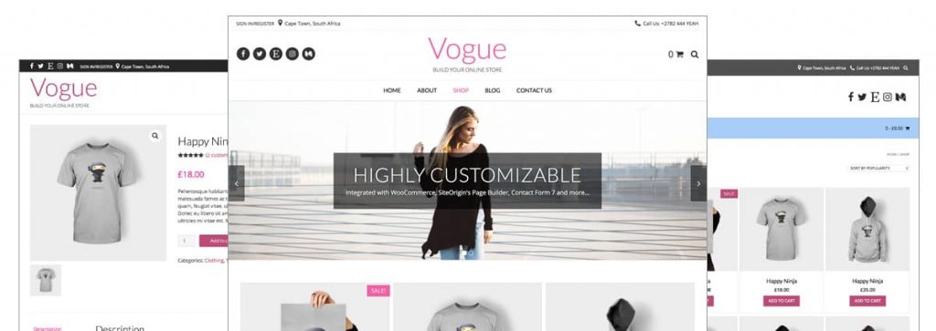 Vogue Free WooCommerce Themes For WordPress