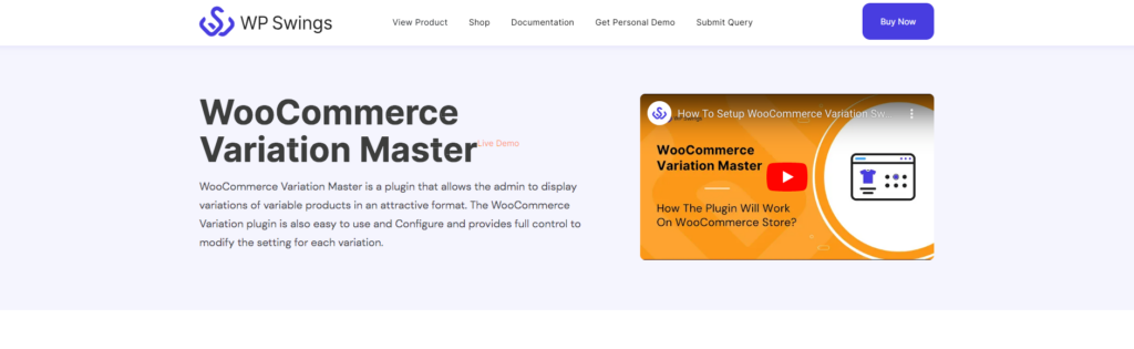 WooCommerce Variation Master –By WPSwings