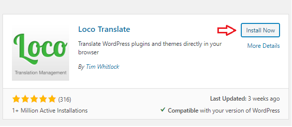 install loco translate plugin