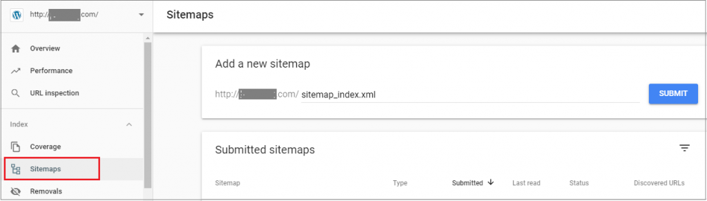 sitemap submit