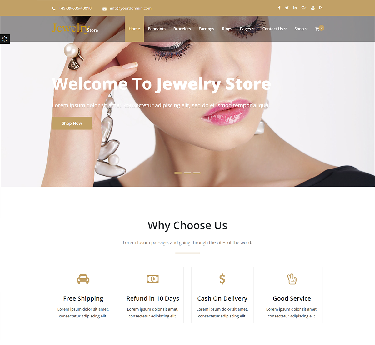 jewelry store free wp woocommerce theme