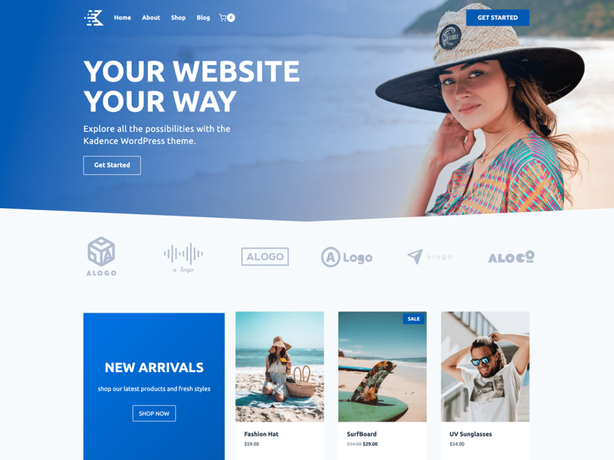 kadence free wordpress woocommerce themes