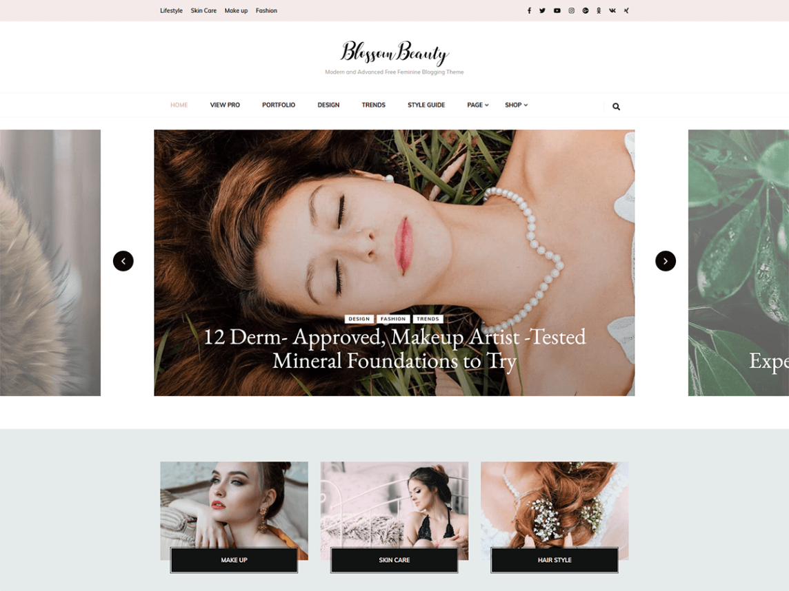 blossom beauty beauty and salon WordPress themes