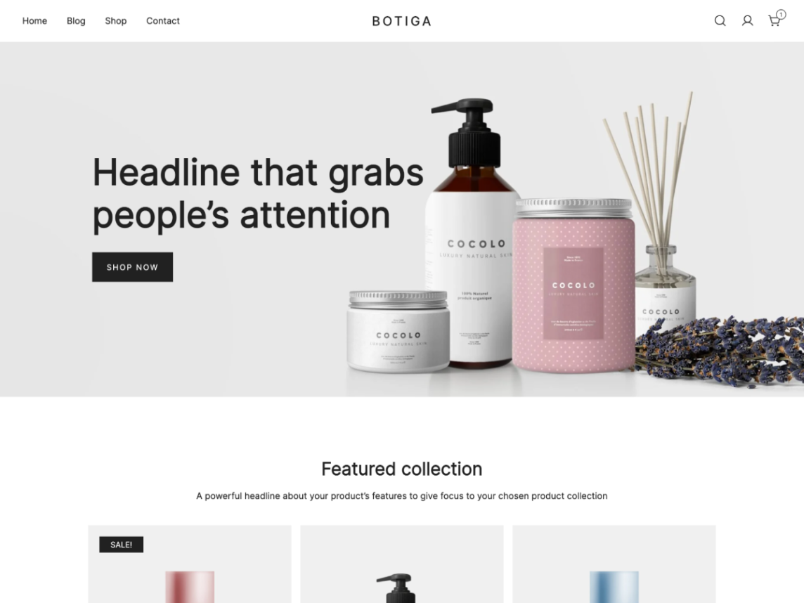 botiga free wordpress theme