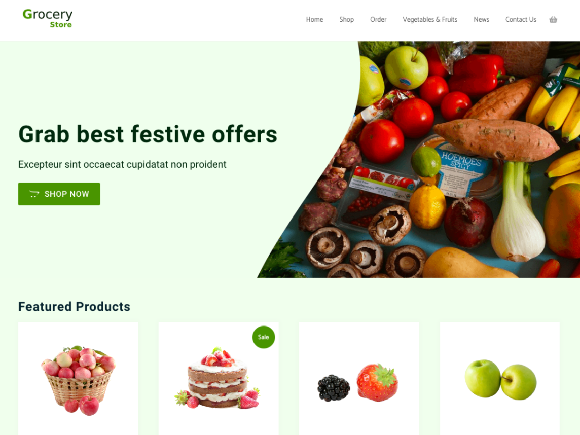 grocery store theme free wp