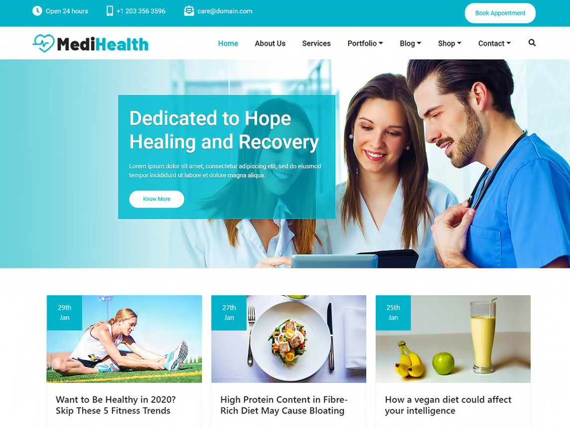 mediahealth fitness wordpress theme free