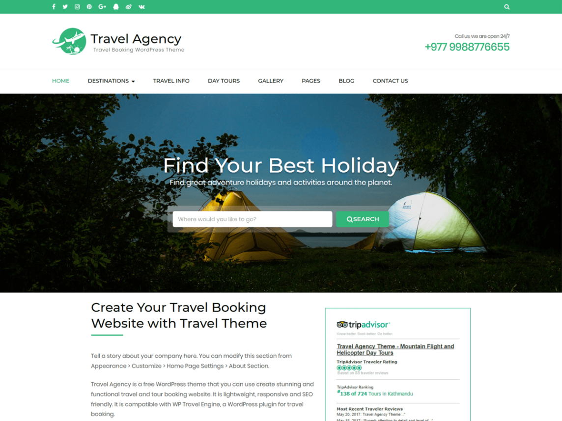 travel agency wp