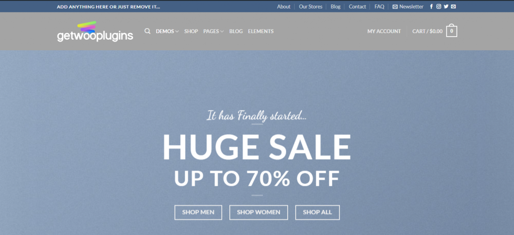 Logo appears in Flatsome WooCommerce Theme