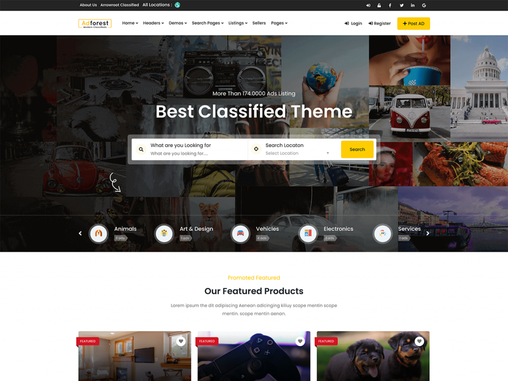 AdForest best WordPress WooCommerce auction themes