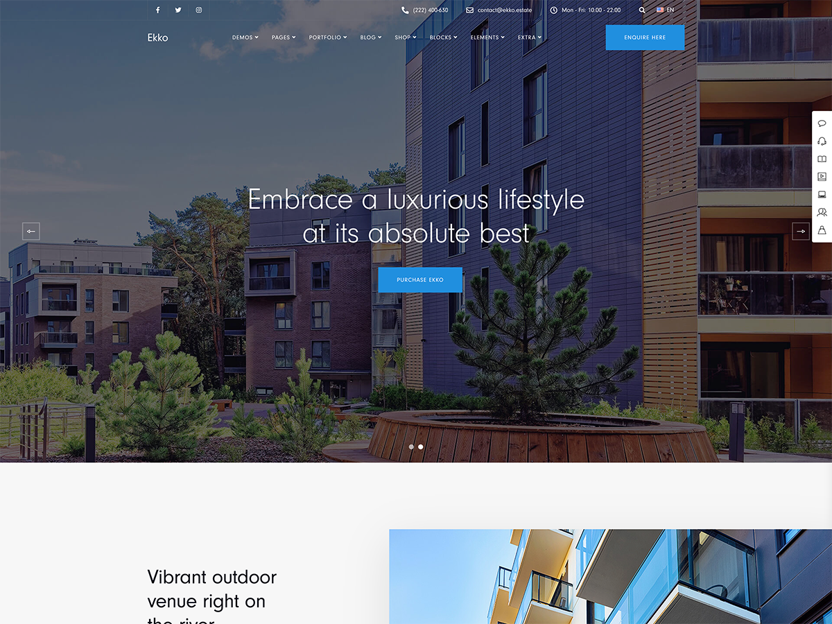 ekko property rental wordpress theme