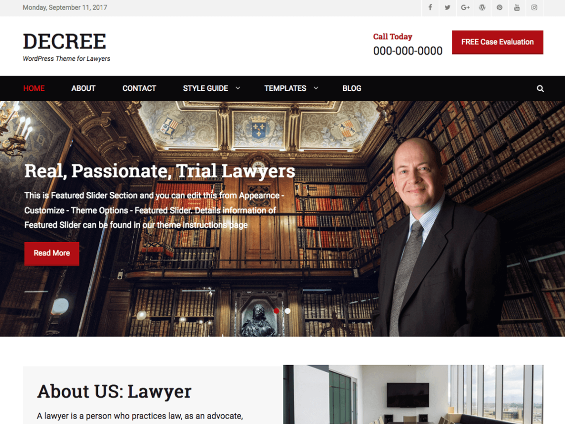 decree wordpress law firm theme