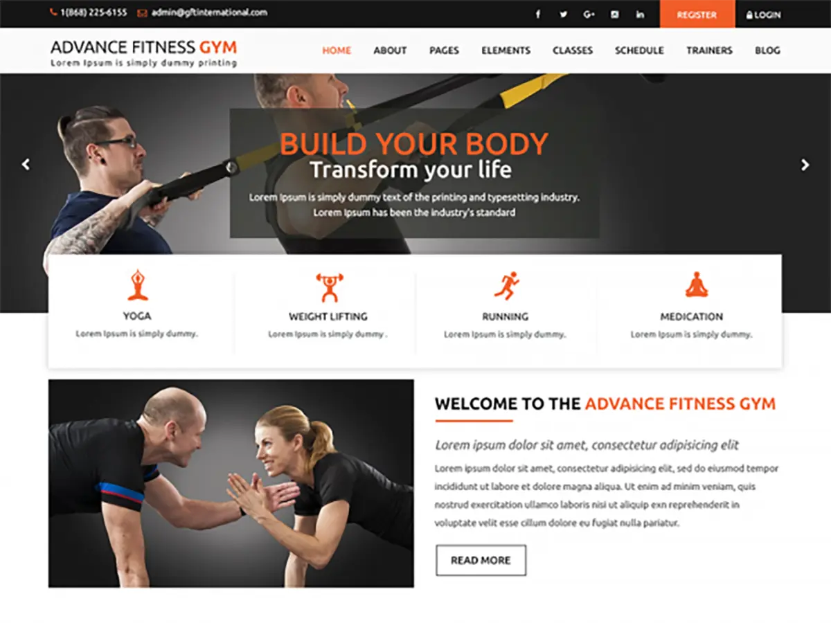 free personal trainer WordPress theme