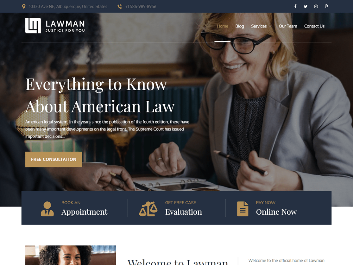 lawman wordpress law firm theme