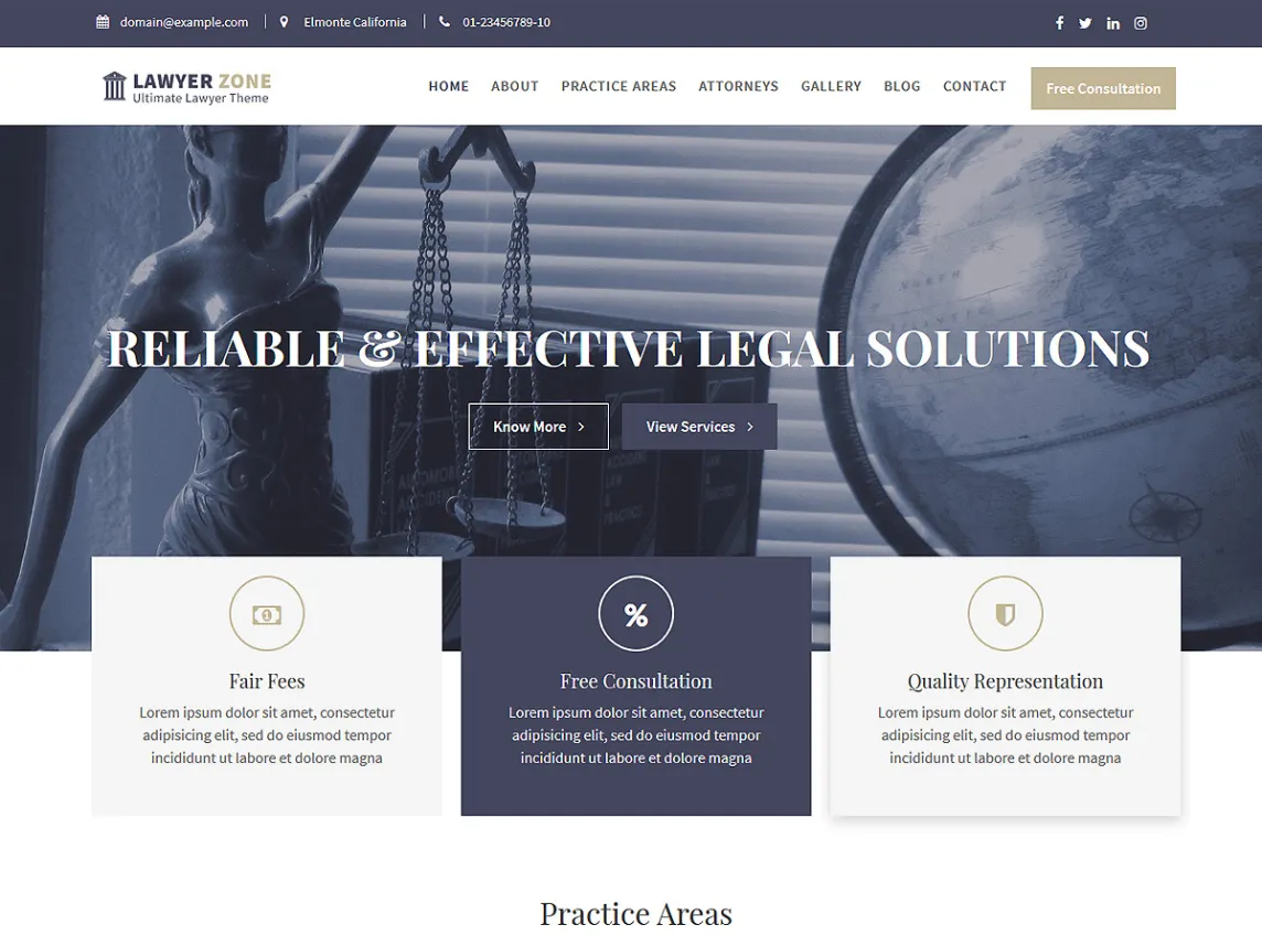 lawyer zone wordpress law firm theme