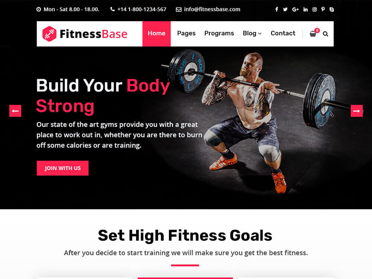 free personal trainer WordPress theme