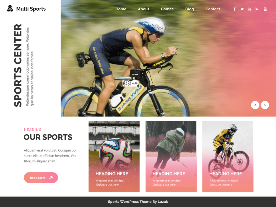 multi sports wordpress sports theme