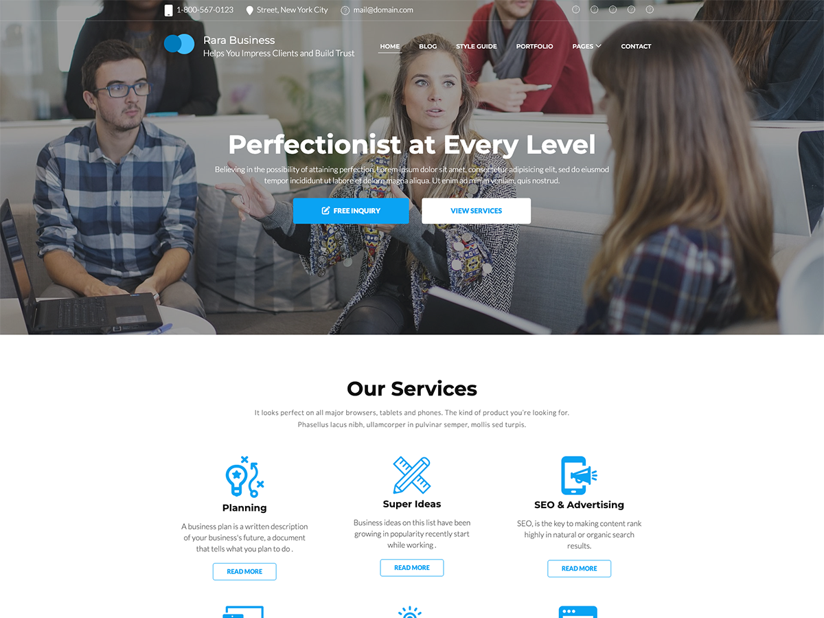 free WordPress theme for consulting business