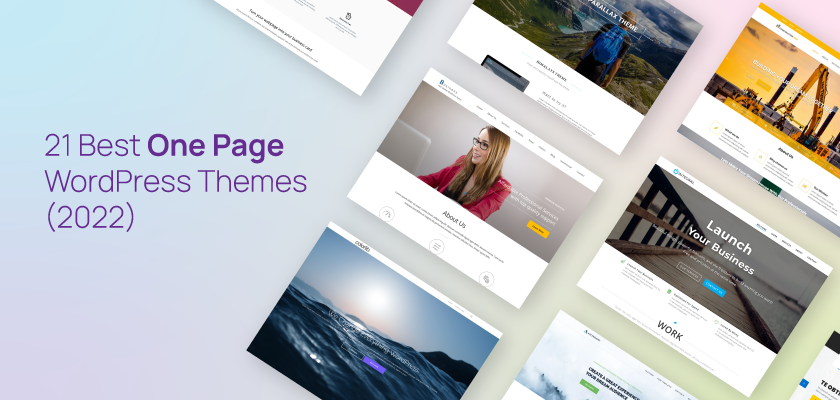 one page theme for WordPress