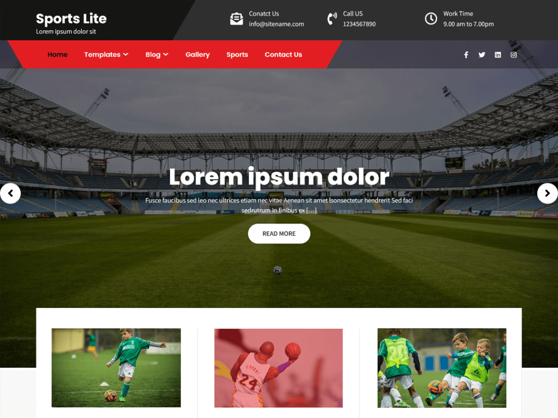 sports lite free wp theme