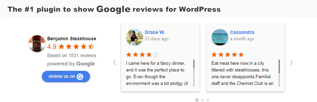 google WordPress review plugin