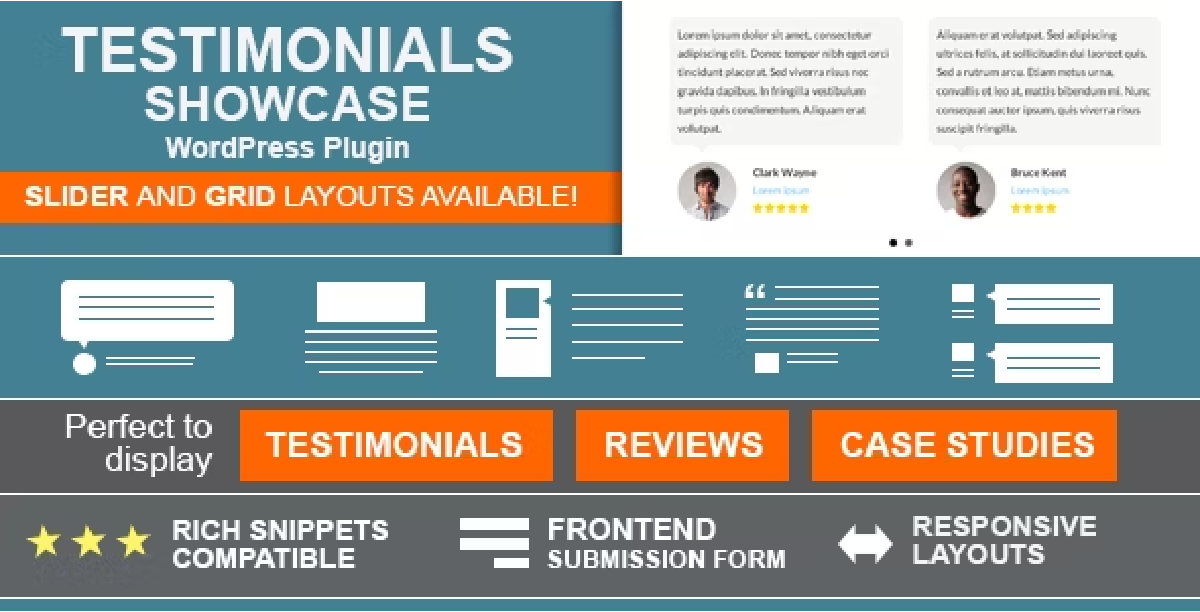 testimonial showcase WordPress testimonial plugin