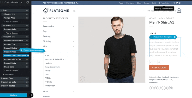 flatsome custom product page