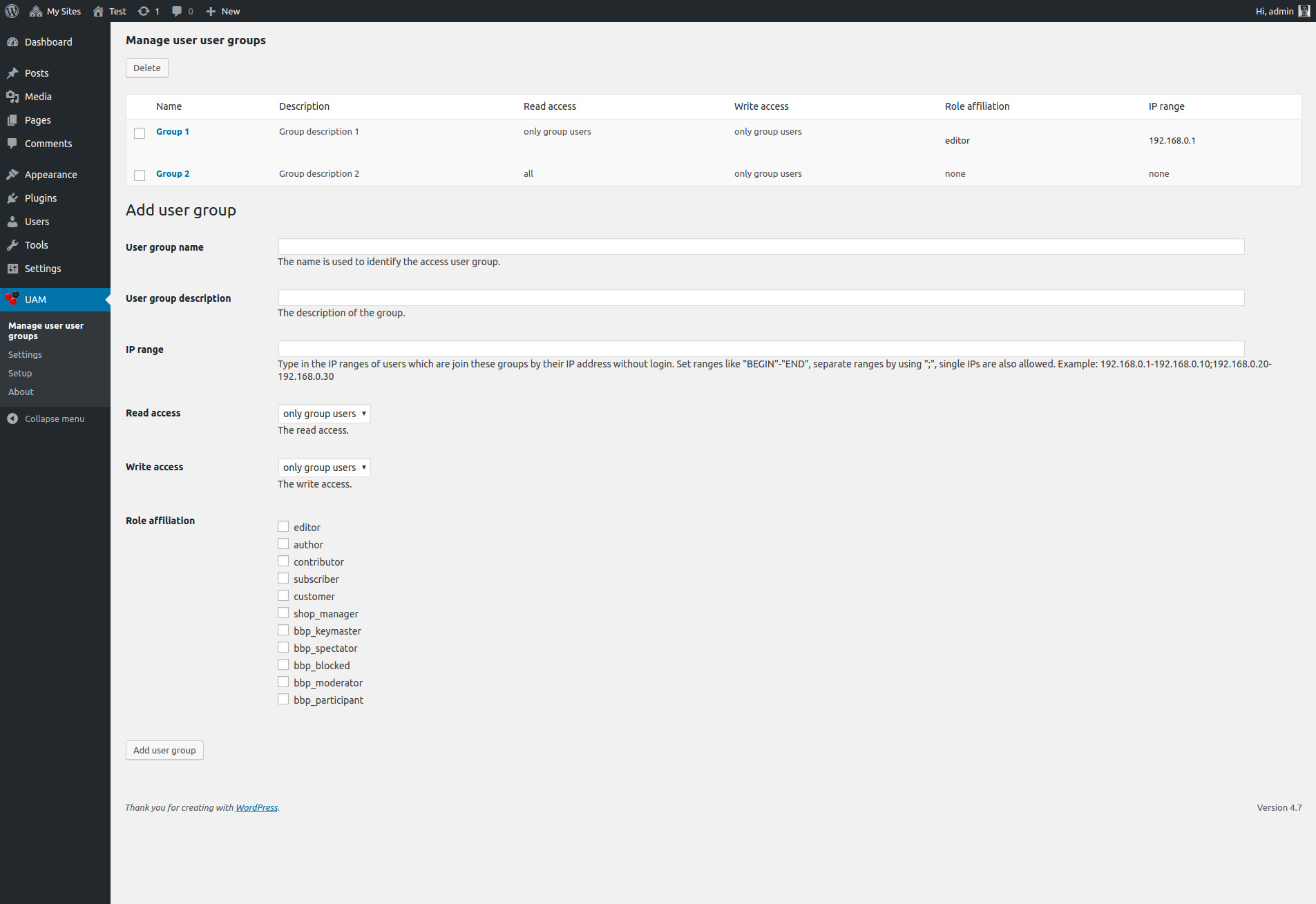 WordPress User Management Plugin