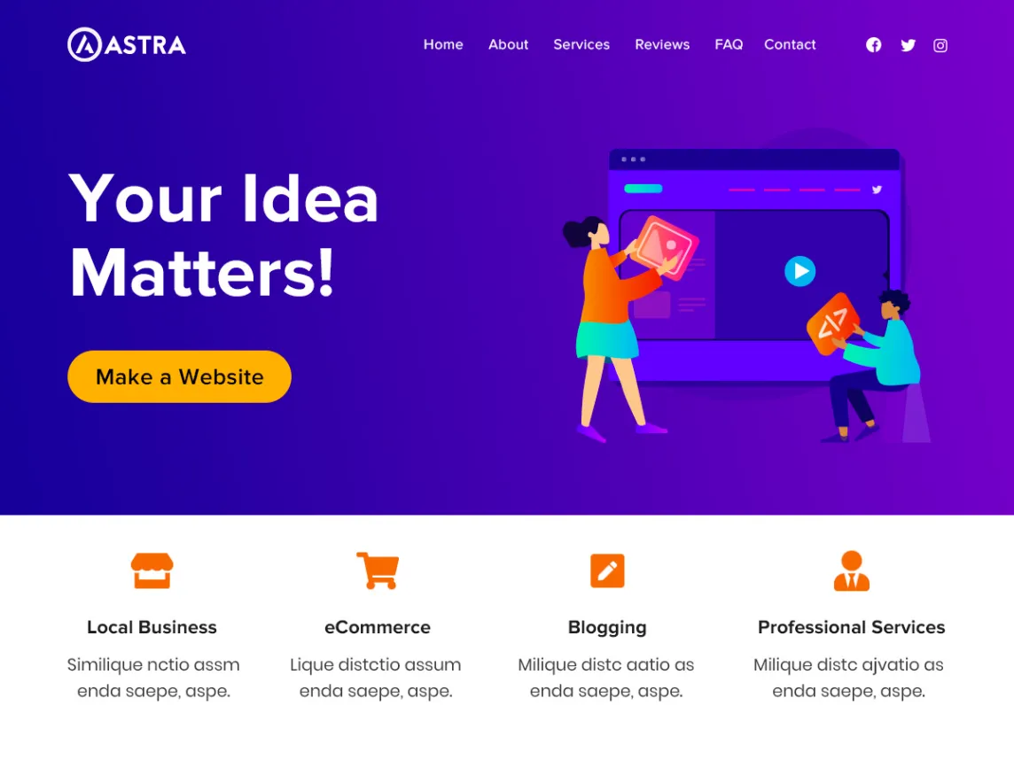 Astra multipurpose WordPress theme
