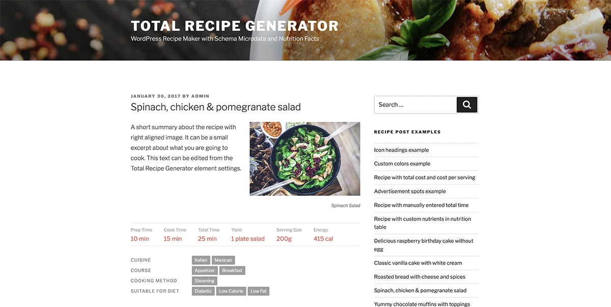 Total Recipe Generator