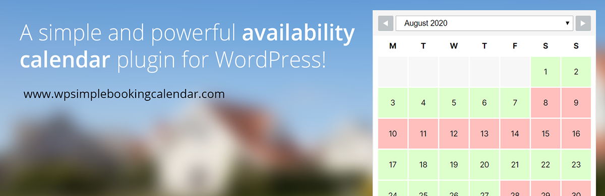  WP Simple Booking Calendar WordPress calendar plugin
