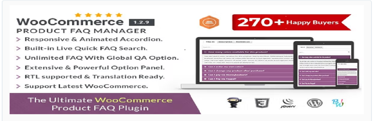 WooCommerce Product FAQ Manager WordPress FAQ plugin