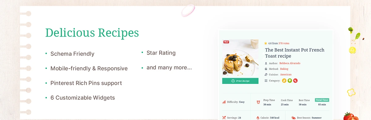 Delicious Recipes WordPress recipe plugin