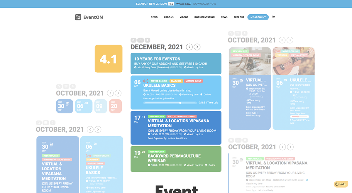 EventON WordPress calendar plugin