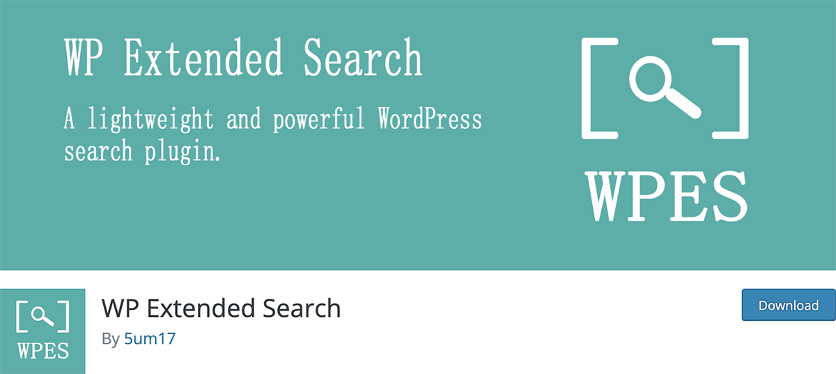 WP Extended Search WordPress search plugin