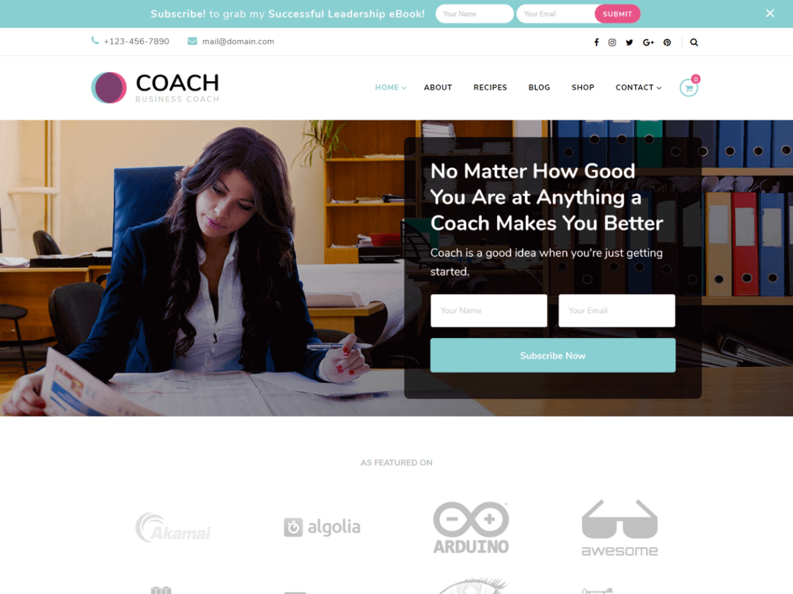 Blossom Coach multilingual WordPress theme