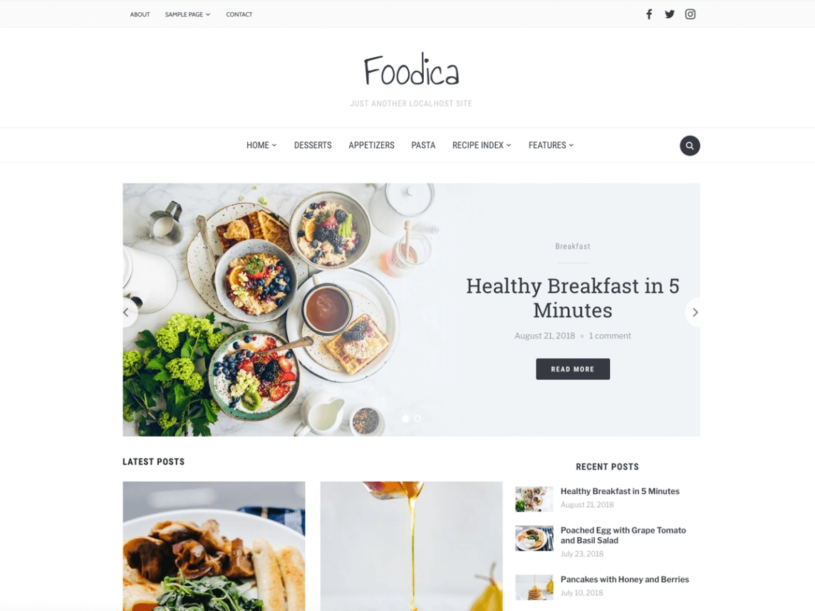 Foodica WordPress business theme