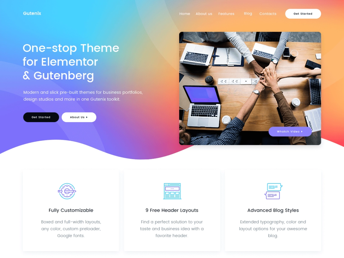 Gutenix Gutenberg WordPress theme