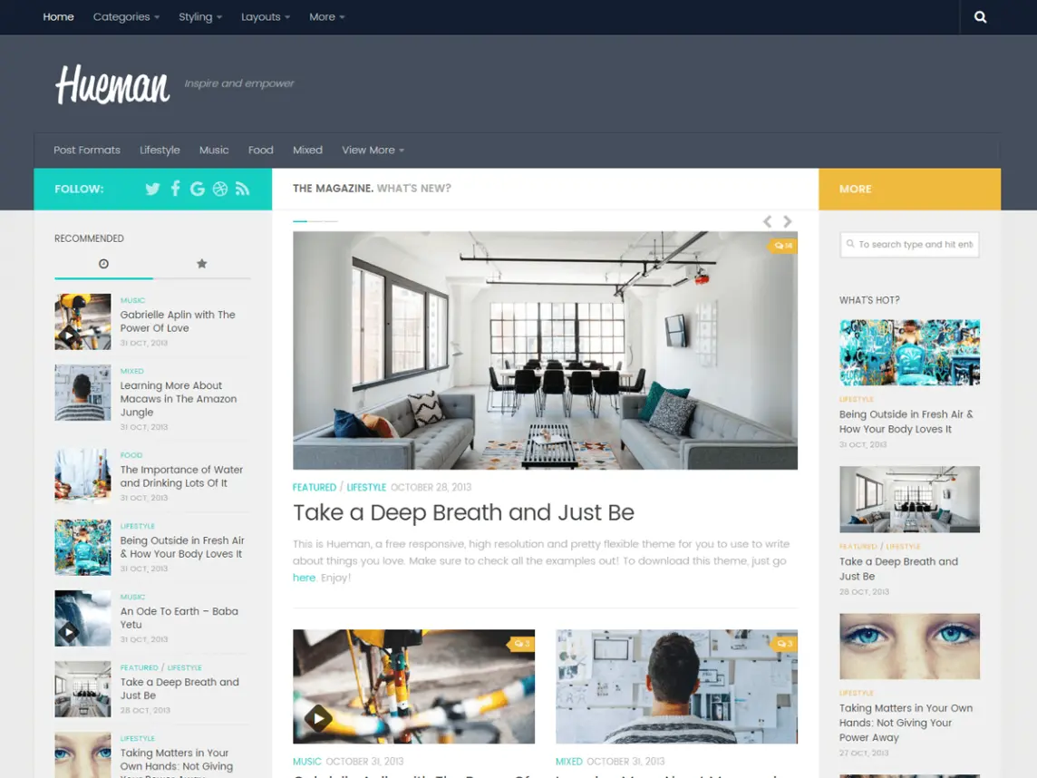 Hueman WordPress business theme