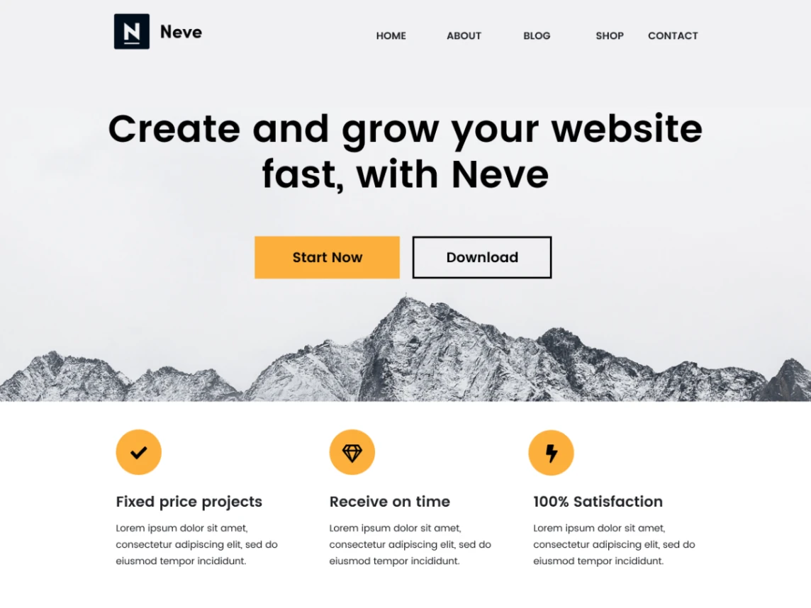 Neve multilingual WordPress theme