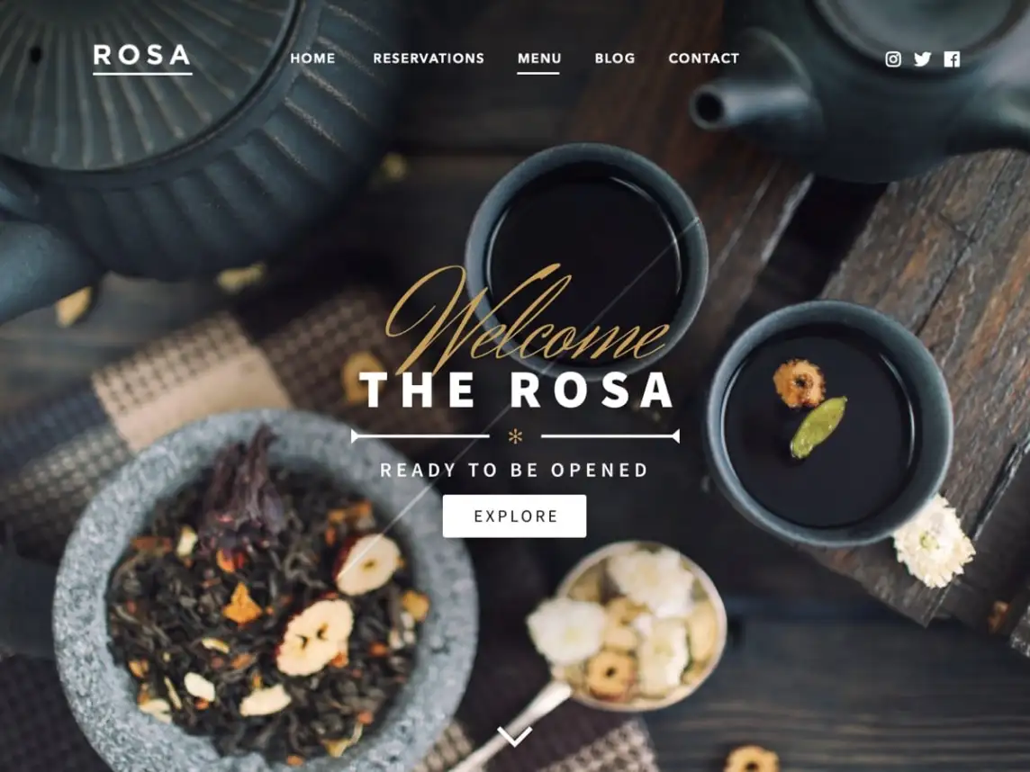 Rosa2 Lite coffee shop WordPress theme