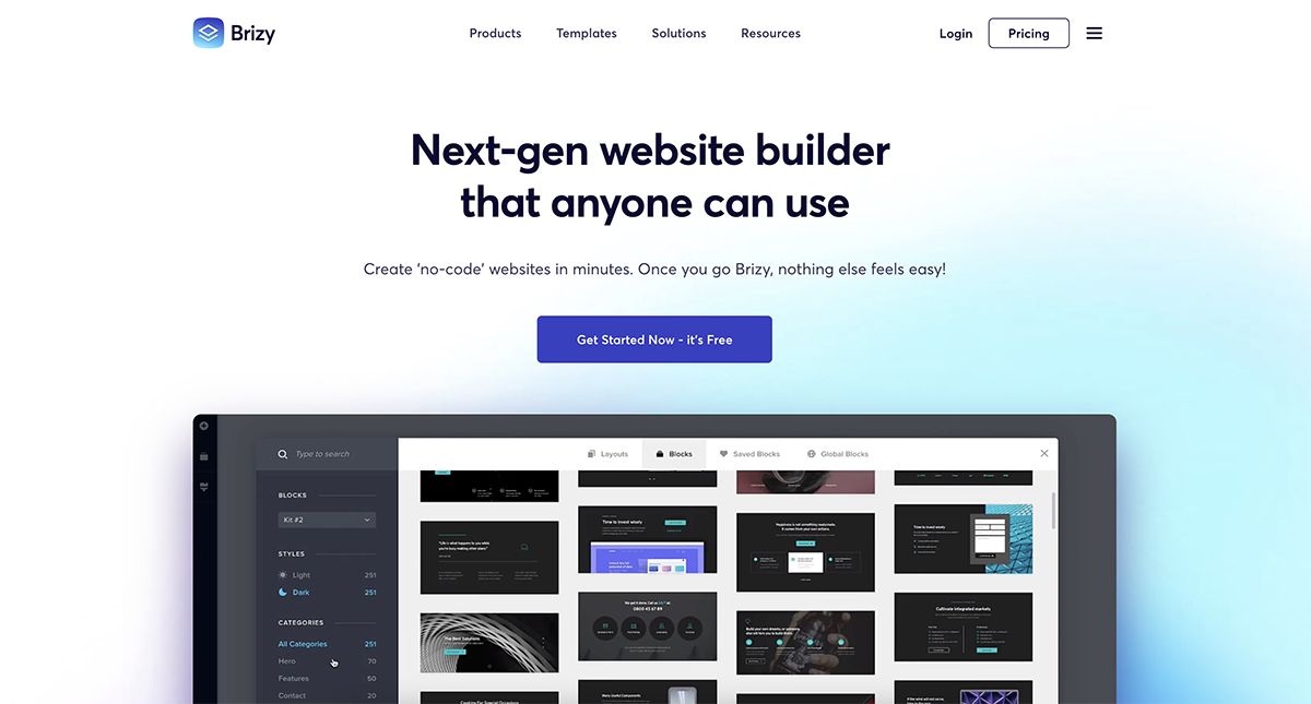 WordPress landing page plugin Brizy 