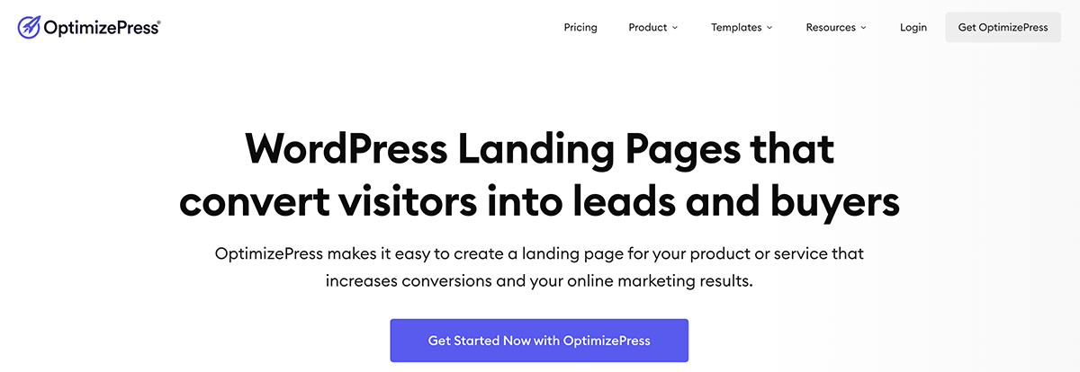 WordPress landing page plugin OptimizePress 