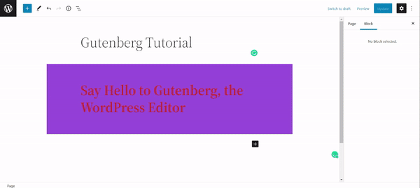 WordPress Gutenberg tutorial